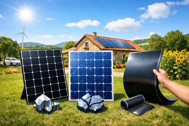 les trois types de panneaux solaires